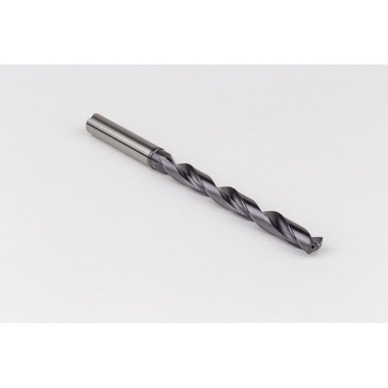 Твердосплавне свердло Ø 9 мм, хвостовик 10 мм x кут вістря 140° x спіраль 28°, 8XD, 2 канавки, покриття TiAlN, GP, TSC