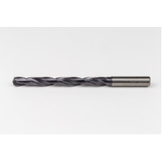 10mm Ø Carbide Drill, 10mm Shank x 140° Point Angle x 30° Helix, 8XD, 2 Flute, TiAlN Coated, GP, TSC