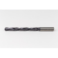 10.5mm Ø Carbide Drill, 12mm Shank x 140° Point Angle x 27° Helix, 8XD, 2 Flute, TiAlN Coated, GP, TSC