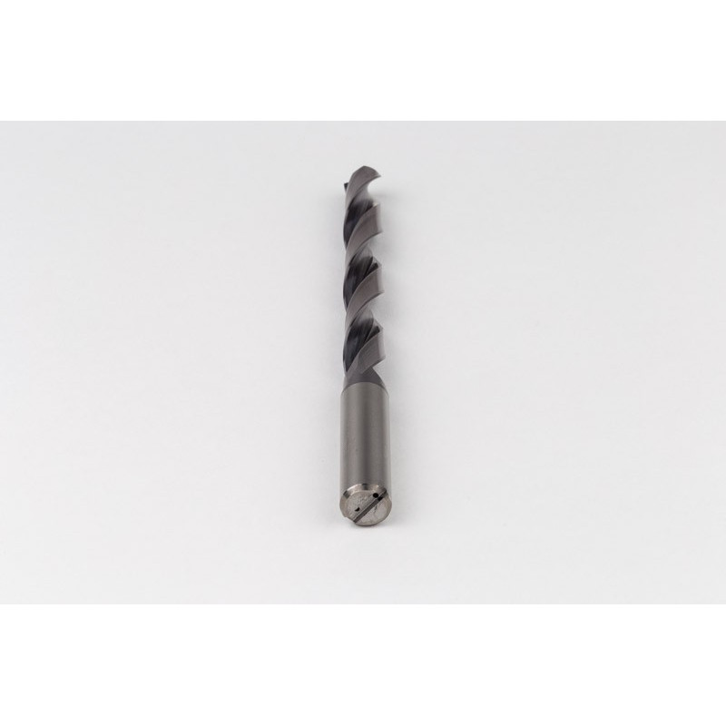 11.5mm Ø Carbide Drill, 12mm Shank x 140° Point Angle x 29° Helix, 8XD, 2 Flute, TiAlN Coated, GP, TSC
