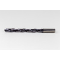 15mm Ø Carbide Drill, 16mm Shank x 140° Point Angle x 28° Helix, 8XD, 2 Flute, TiAlN Coated, GP, TSC