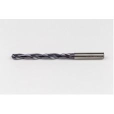 Твердосплавне свердло Ø 7 мм, хвостовик 8 мм x кут вістря 140° x спіраль 27°, 8XD, 2 канавки, покриття TiAlN, нержавіюча сталь / нержавіюча сталь, TSC
