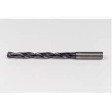10mm Ø Carbide Drill, 10mm Shank x 140° Point Angle x 30° Helix, 8XD, 2 Flute, TiAlN Coated, Inox / SS, TSC