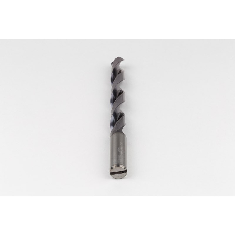 12mm Ø Carbide Drill, 12mm Shank x 140° Point Angle x 30° Helix, 8XD, 2 Flute, TiAlN Coated, Inox / SS, TSC
