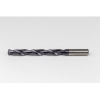 14mm Ø Carbide Drill, 14mm Shank x 140° Point Angle x 30° Helix, 8XD, 2 Flute, TiAlN Coated, Inox / SS, TSC