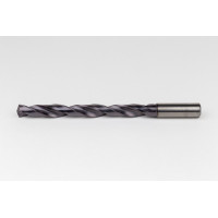 Твердосплавне свердло Ø 14,5 мм, хвостовик 16 мм x кут вершини 140° x спіраль 28°, 8XD, 2 канавки, покриття TiAlN, нержавіюча сталь / нержавіюча сталь, TSC