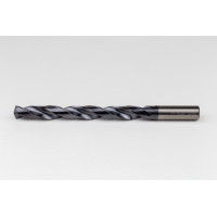 Твердосплавне свердло Ø 15,5 мм, хвостовик 16 мм x кут вершини 140° x спіраль 29°, 8XD, 2 канавки, покриття TiAlN, нержавіюча сталь / нержавіюча сталь, TSC