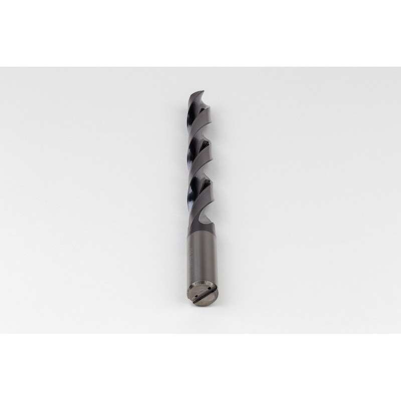 Твердосплавне свердло Ø 15,5 мм, хвостовик 16 мм x кут вершини 140° x спіраль 29°, 8XD, 2 канавки, покриття TiAlN, нержавіюча сталь / нержавіюча сталь, TSC