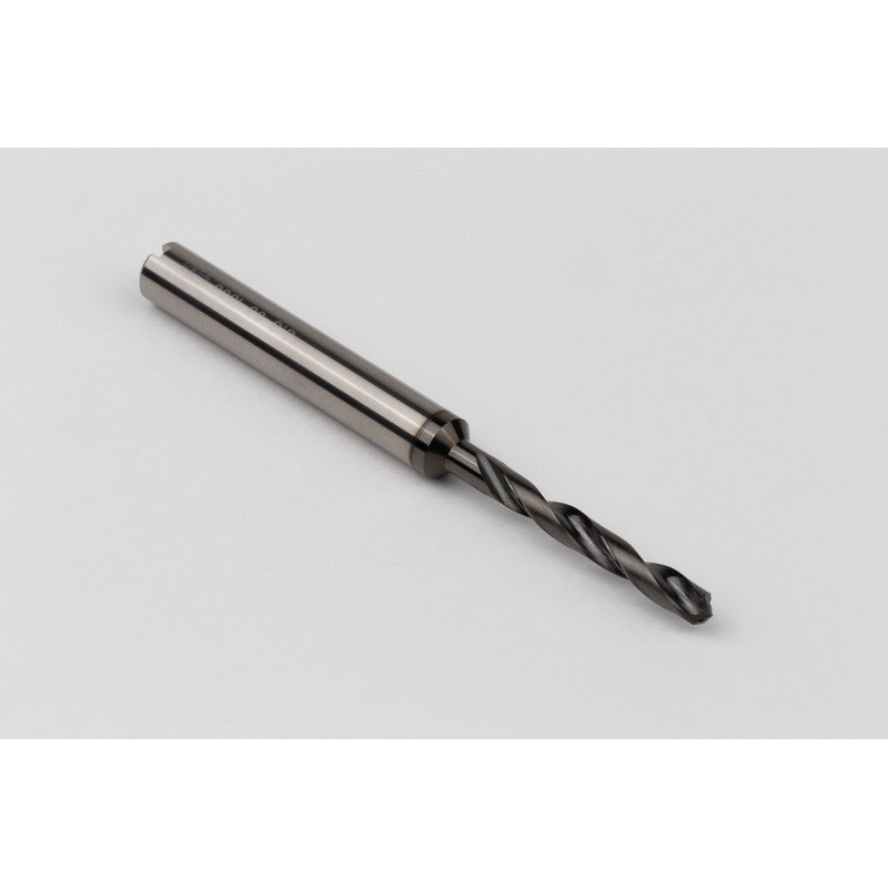 3.3mm Ø Carbide Drill, 6mm Shank x 118° Point Angle x 25° Helix, 5XD, 2 Flute, DLC Coated, AL, TSC