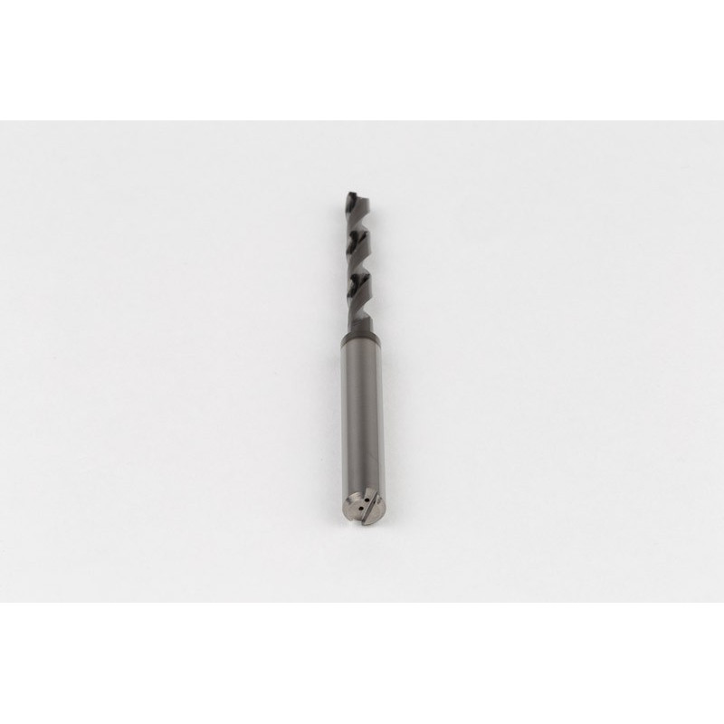 4mm Ø Carbide Drill, 6mm Shank x 118° Point Angle x 29° Helix, 5XD, 2 Flute, DLC Coated, AL, TSC