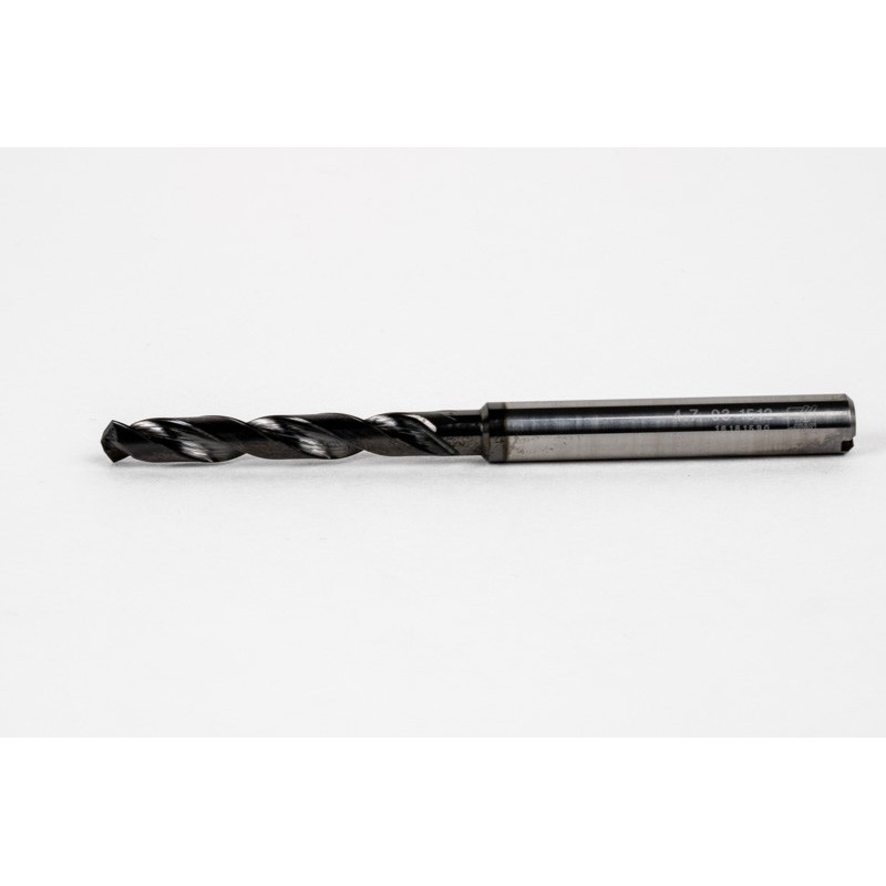 4.7mm Ø Carbide Drill, 6mm Shank x 118° Point Angle x 33° Helix, 5XD, 2 Flute, DLC Coated, AL, TSC