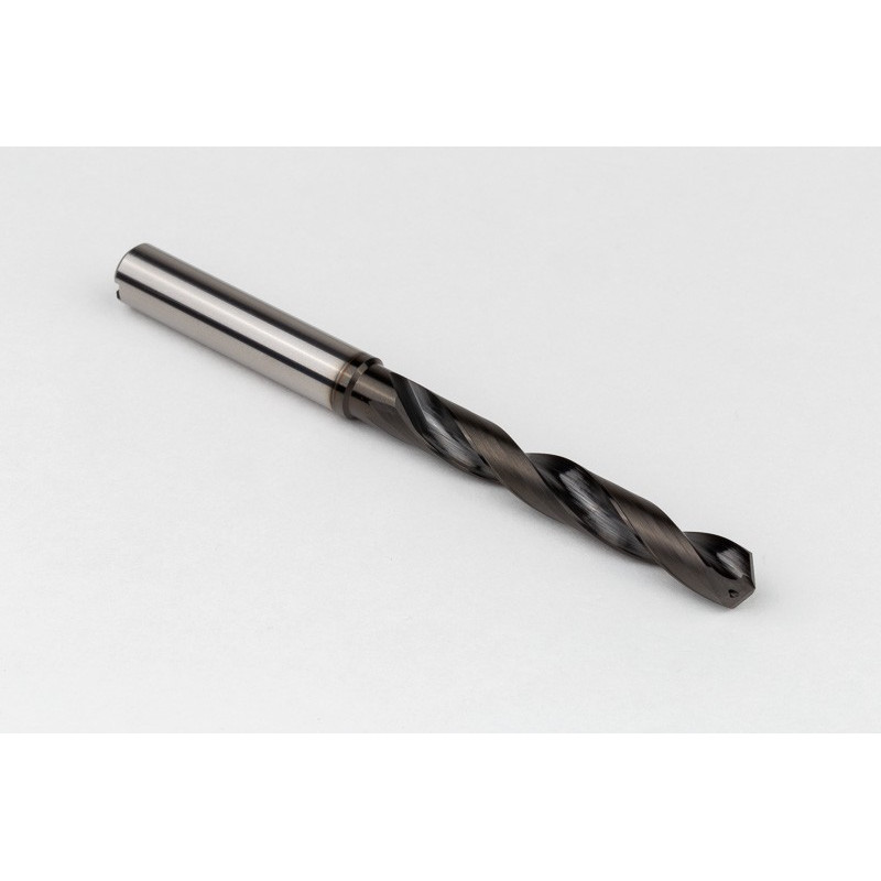 Твердосплавне свердло Ø 7 мм, хвостовик 8 мм x кут вістря 118° x спіраль 27°, 5XD, 2 канавки, покриття DLC, алюміній, TSC