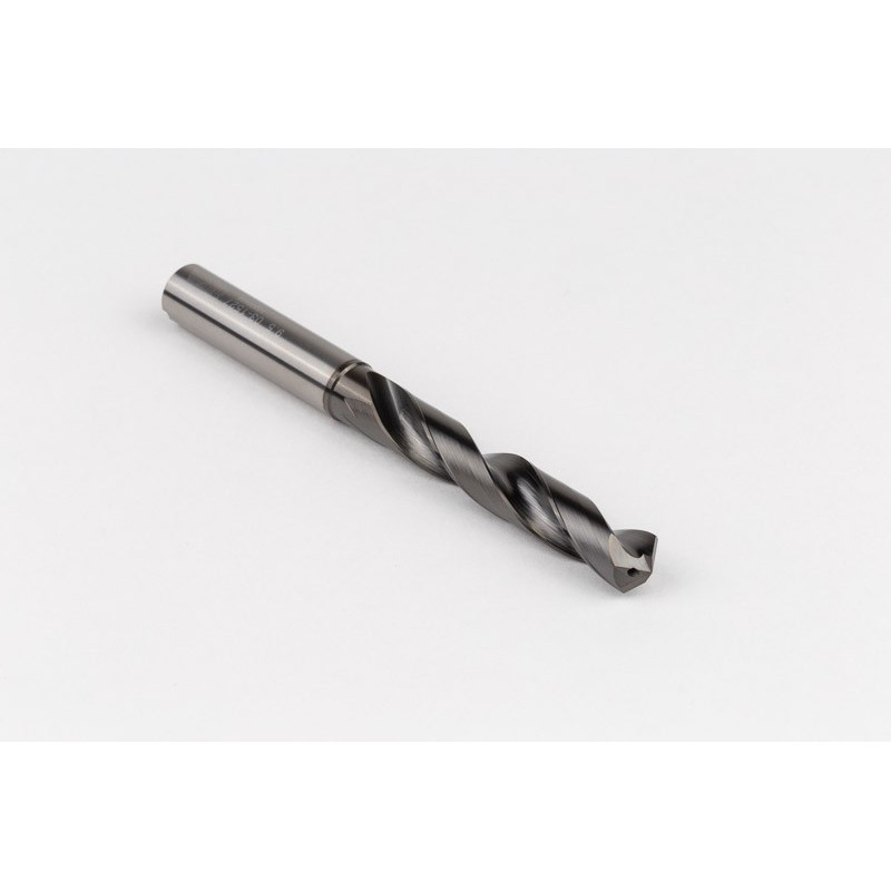 Твердосплавне свердло Ø 9,4 мм, хвостовик 10 мм x кут вершини 118° x спіраль 29°, 5XD, 2 канавки, покриття DLC, алюміній, TSC