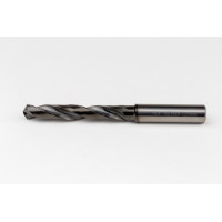 10.2mm Ø Carbide Drill, 12mm Shank x 118° Point Angle x 26° Helix, 5XD, 2 Flute, DLC Coated, AL, TSC