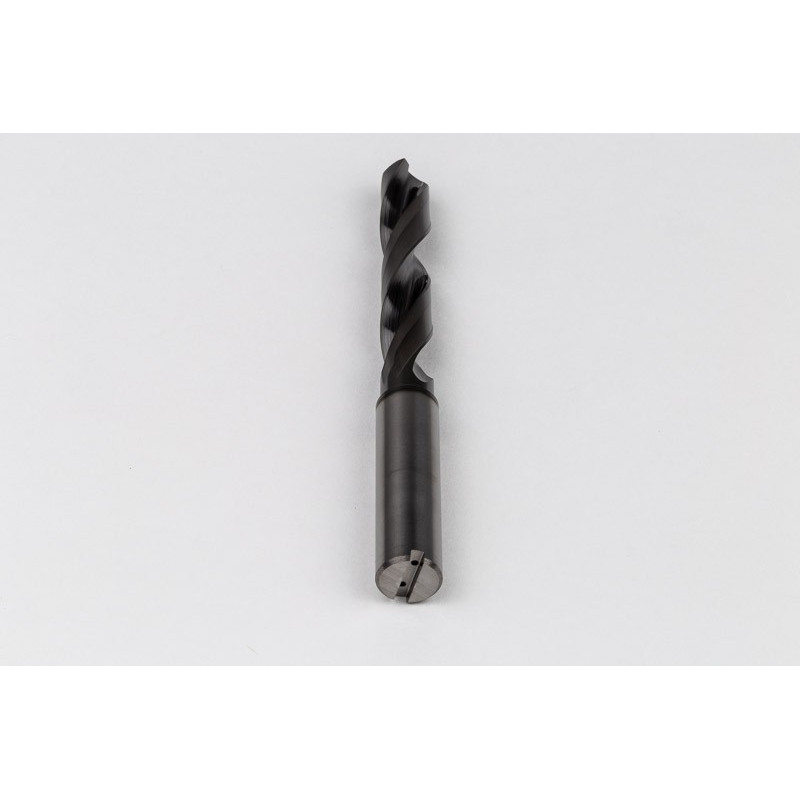 10.5mm Ø Carbide Drill, 12mm Shank x 118° Point Angle x 27° Helix, 5XD, 2 Flute, DLC Coated, AL, TSC