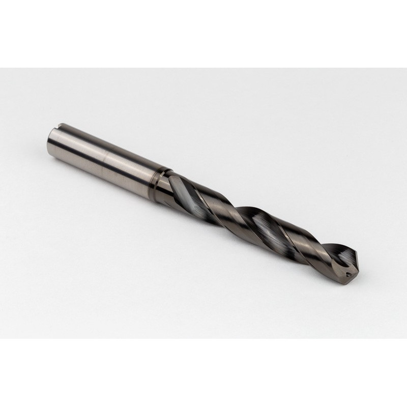 11.2mm Ø Carbide Drill, 12mm Shank x 118° Point Angle x 28° Helix, 5XD, 2 Flute, DLC Coated, AL, TSC