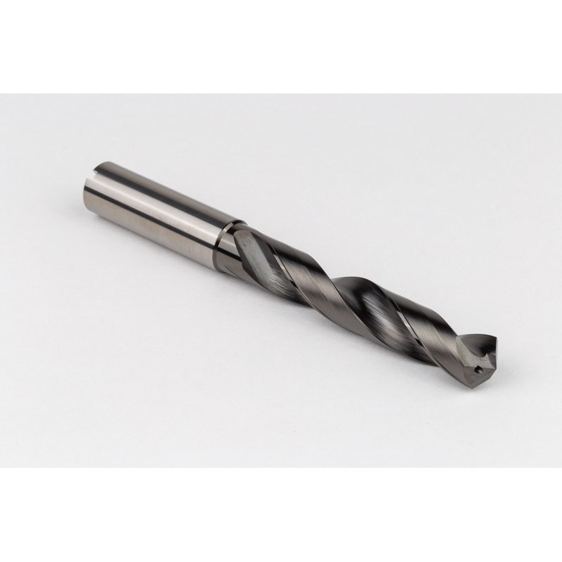 13.5mm Ø Carbide Drill, 14mm Shank x 118° Point Angle x 29° Helix, 5XD, 2 Flute, DLC Coated, AL, TSC