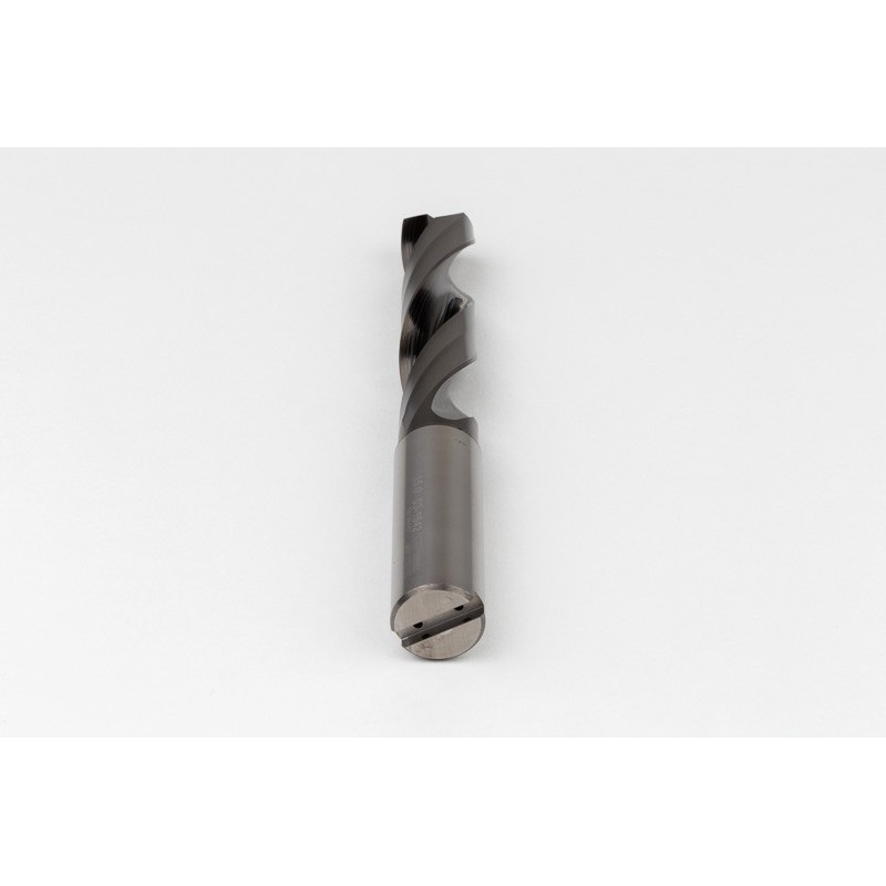 15mm Ø Carbide Drill, 16mm Shank x 118° Point Angle x 28° Helix, 5XD, 2 Flute, DLC Coated, AL, TSC