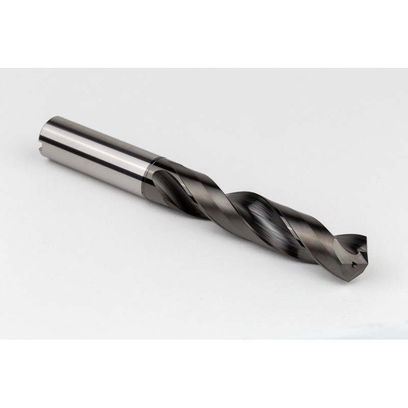 16mm Ø Carbide Drill, 16mm Shank x 118° Point Angle x 30° Helix, 5XD, 2 Flute, DLC Coated, AL, TSC