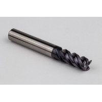 Твердосплавна кінцева фреза для точних чорнових робіт діаметром 10 мм, 4-зуба, з покриттям TiAlN, гладкий хвостовик 10 мм x 22 мм LOC, фаска 0,2 мм, FPCHH