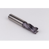 Твердосплавна кінцева фреза для точних чорнових робіт діаметром 16 мм, 4-зуба, з покриттям TiAlN, гладкий хвостовик 16 мм x 32 мм LOC, фаска 0,55 мм, FPCHH