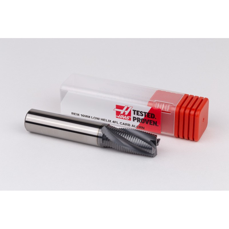 Твердосплавна кінцева фреза для точних чорнових робіт діаметром 16 мм, 4-зуба, гібридне покриття AlCrN, гладкий хвостовик 16 мм x 32 мм LOC, фаска 0,6 мм, FPCLH