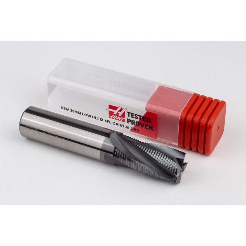 Твердосплавна кінцева фреза для точних чорнових робіт діаметром 20 мм, 4-зуба, гібридне покриття AlCrN, гладкий хвостовик 20 мм x 38 мм LOC, фаска 0,6 мм, FPCLH