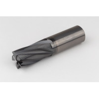 Твердосплавна кінцева фреза для точних обробок, діаметр 25 мм, 5-зуба, гібридне покриття AlCrN, гладкий хвостовик 25 мм x 45 мм LOC, фаска 0,6 мм, FPCLH