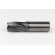 25mm Dia. Carbide Fine Roughing End Mill, 5 Flute, Hyb. AlCrN Coated, 25mm Smooth Shank x 45mm LOC, 0.6mm Chamfer, FPCLH