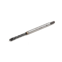 M3x0.5 M HSS-E Spiral Flute Tap, 3.5mm Shank x 6mm Thread Length, 2.5XD, Mod. Bottoming, 3 Flute, 6H, Hardslick Coated
