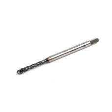 M3x0.5 M HSS-E Spiral Flute Tap, 3.5mm Shank x 6mm Thread Length, 2.5XD, Mod. Bottoming, 3 Flute, 6H, Hardslick Coated