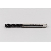 M8x1.25 M HSS-E Spiral Flute Tap, 8mm Shank x 13mm Thread Length, 2.5XD, Mod. Bottoming, 3 Flute, 6H, Hardslick Coated