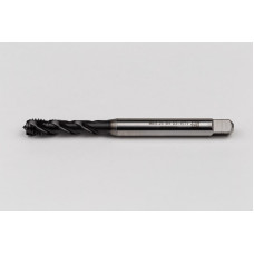 M8x1.25 M HSS-E Spiral Flute Tap, 8mm Shank x 13mm Thread Length, 2.5XD, Mod. Bottoming, 3 Flute, 6H, Hardslick Coated