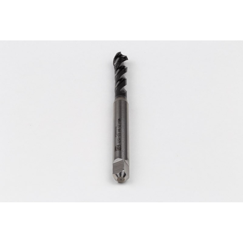 M8x1.25 M HSS-E Spiral Flute Tap, 8mm Shank x 13mm Thread Length, 2.5XD, Mod. Bottoming, 3 Flute, 6H, Hardslick Coated