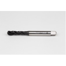 M10x1.5 M HSS-E Spiral Flute Tap, 10mm Shank x 15mm Thread Length, 2.5XD, Mod. Bottoming, 3 Flute, 6H, Hardslick Coated