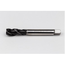 M16x2.0 M HSS-E Spiral Flute Tap, 12mm Shank x 20mm Thread Length, 2.5XD, Mod. Bottoming, 3 Flute, 6H, Hardslick Coated