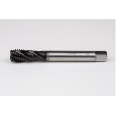 M18x2.5 M HSS-E Spiral Flute Tap, 14mm Shank x 25mm Thread Length, 2.5XD, Mod. Bottoming, 4 Flute, 6H, Hardslick Coated