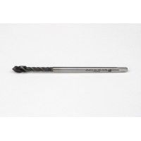 M4x0.5 MF HSS-E Spiral Flute Tap, 2.8mm Shank x 5mm Thread Length, 2.5XD, Mod. Bottoming, 3 Flute, 6HX, Hardslick Coated