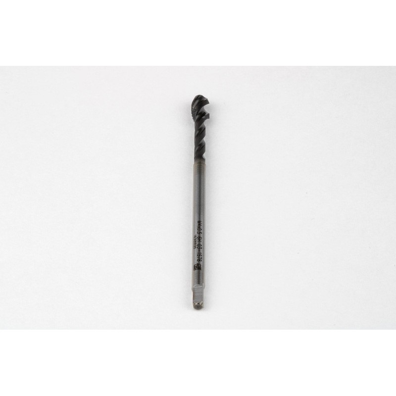 M4x0.5 MF HSS-E Spiral Flute Tap, 2.8mm Shank x 5mm Thread Length, 2.5XD, Mod. Bottoming, 3 Flute, 6HX, Hardslick Coated