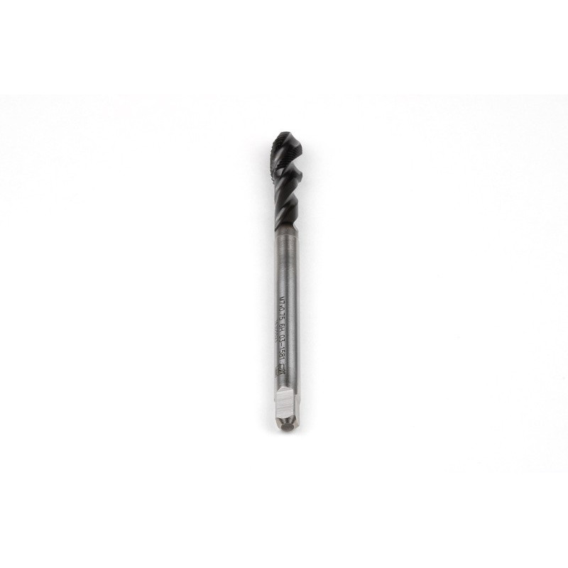 M7x0.75 MF HSS-E Spiral Flute Tap, 5.5mm Shank x 10mm Thread Length, 2.5XD, Mod. Bottoming, 3 Flute, 6HX, Hardslick Coated