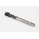 M12x1.5 MF HSS-E Spiral Flute Tap, 9mm Shank x 15mm Thread Length, 2.5XD, Mod. Bottoming, 4 Flute, 6HX, Hardslick Coated