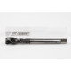M12x1.5 MF HSS-E Spiral Flute Tap, 9mm Shank x 15mm Thread Length, 2.5XD, Mod. Bottoming, 4 Flute, 6HX, Hardslick Coated