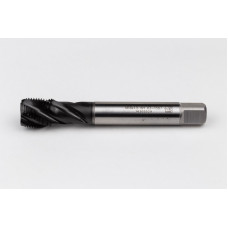 M18x1.5 MF HSS-E Spiral Flute Tap, 14mm Shank x 17mm Thread Length, 2.5XD, Mod. Bottoming, 4 Flute, 6HX, Hardslick Coated