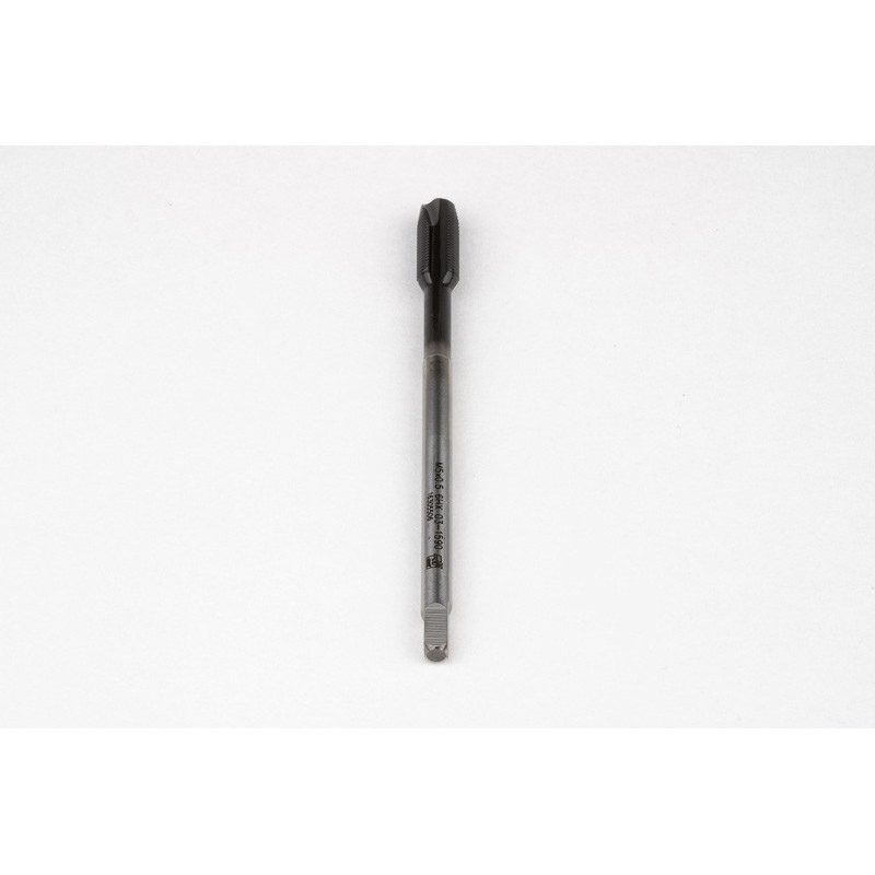 M5x0.5 MF HSS-E Spiral Point Tap, 3.5mm Shank x 11mm Thread Length, 3XD, Plug, 3 Flute, 6H, Hardslick Coated