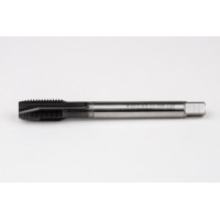 M12x1.5 MF HSS-E Spiral Point Tap, 9mm Shank x 22mm Thread Length, 3XD, Plug, 3 Flute, 6H, Hardslick Coated