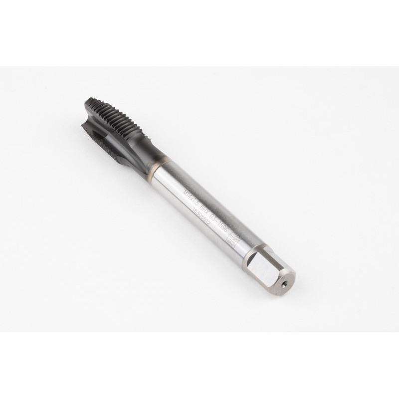 M14x1.5 MF HSS-E Spiral Point Tap, 11mm Shank x 22mm Thread Length, 3XD, Plug, 3 Flute, 6H, Hardslick Coated