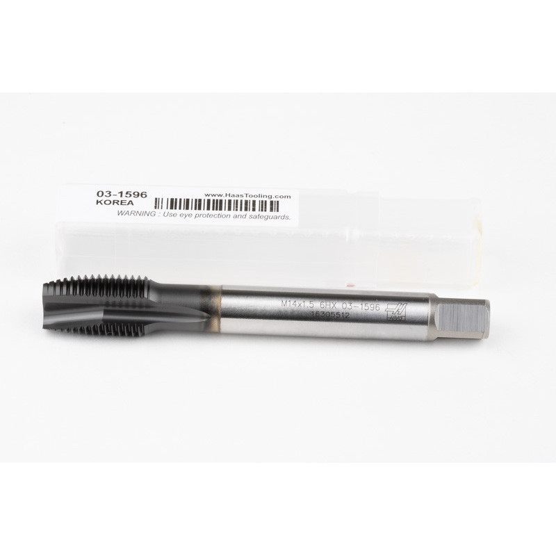 M14x1.5 MF HSS-E Spiral Point Tap, 11mm Shank x 22mm Thread Length, 3XD, Plug, 3 Flute, 6H, Hardslick Coated