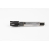 M18x1.5 MF HSS-E Spiral Point Tap, 14mm Shank x 25mm Thread Length, 3XD, Plug, 4 Flute, 6H, Hardslick Coated