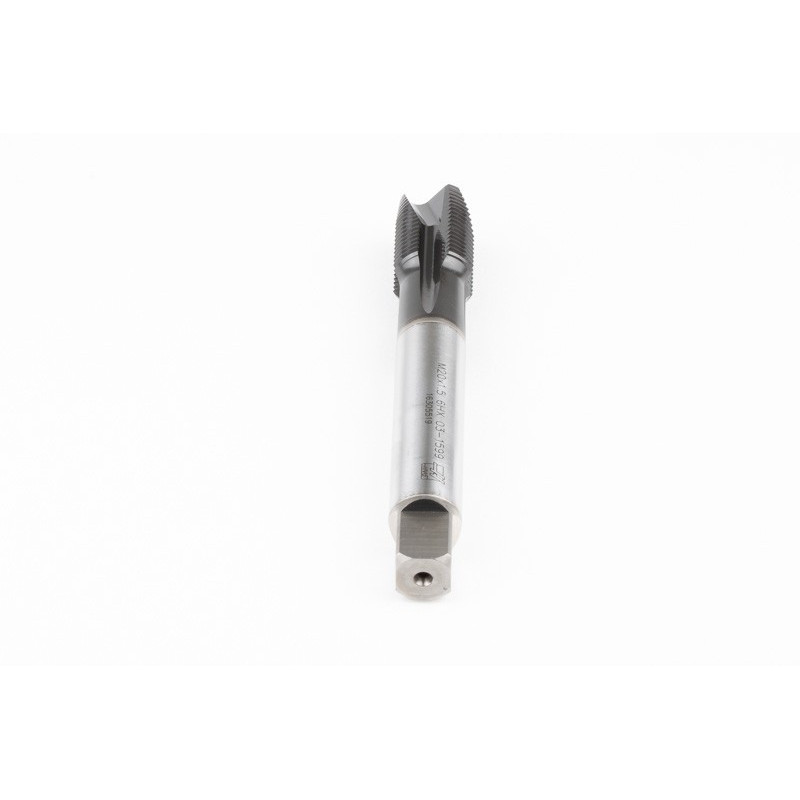 M20x1.5 MF HSS-E Spiral Point Tap, 16mm Shank x 25mm Thread Length, 3XD, Plug, 4 Flute, 6H, Hardslick Coated