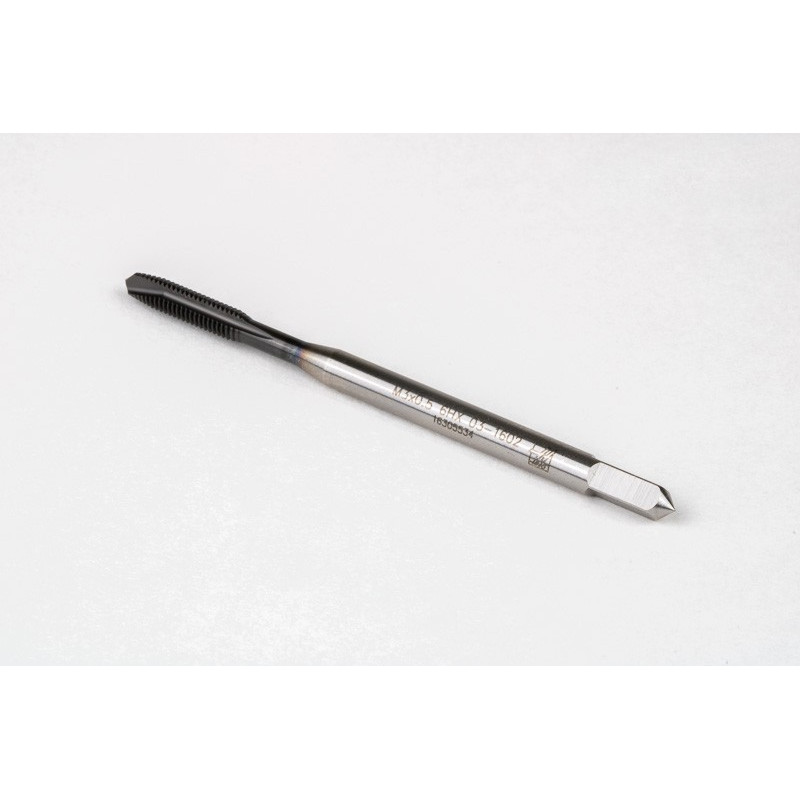 M3x0.5 M HSS-E Spiral Point Tap, 3.5mm Shank x 11mm Thread Length, 3XD, Plug, 3 Flute, 6HX, Hardslick Coated